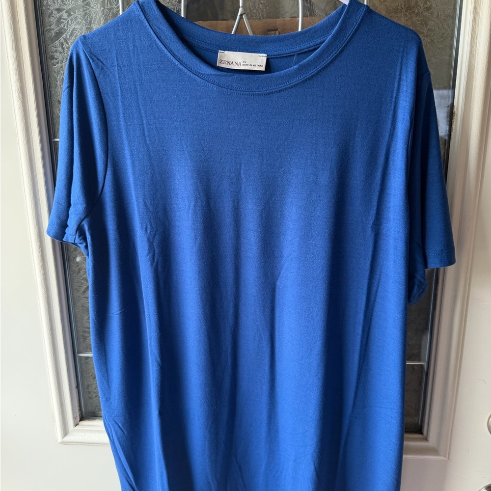 Zenana Outfitters Vibrant Blue Tee IF YOU KNOW YOU KNOW QUALITY